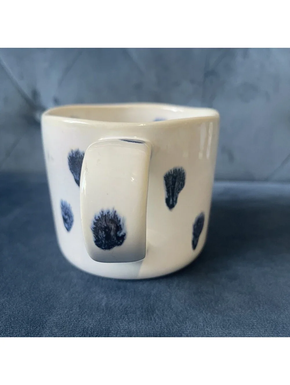 Anthropologie Coffee Mug Tea Cup Peeping Puppy Dog Figural Figurine Inside